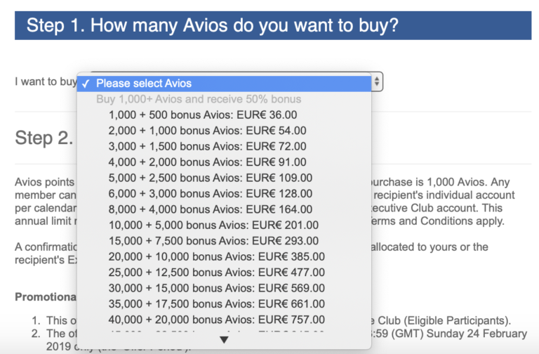 British Airways buy Avios 50% bonus