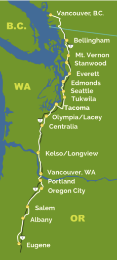 Bestemmingstips - Met Amtrak Cascades trein van Vancouver naar Seattle