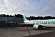 De nieuwe winglets op de B737-800 van Transavia (Bron: Transavia/Fokker)