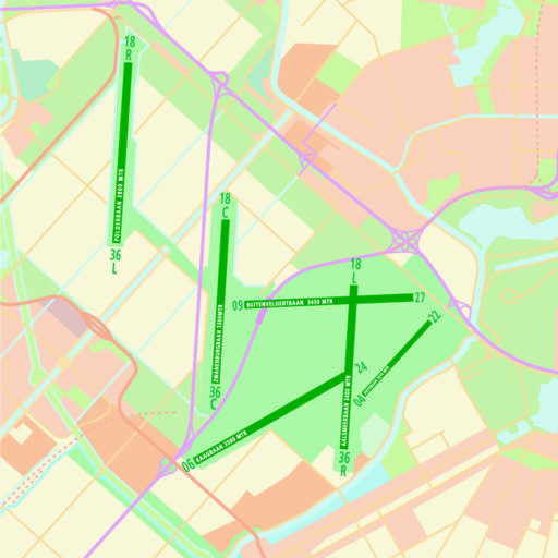 Banenstelsel Schiphol (Bron: Schiphol)