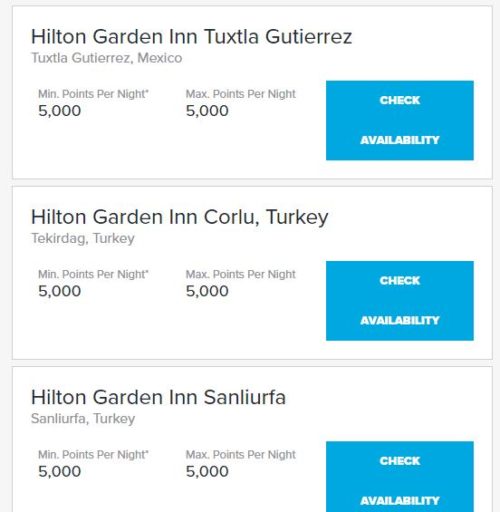 Hilton Points Explorer