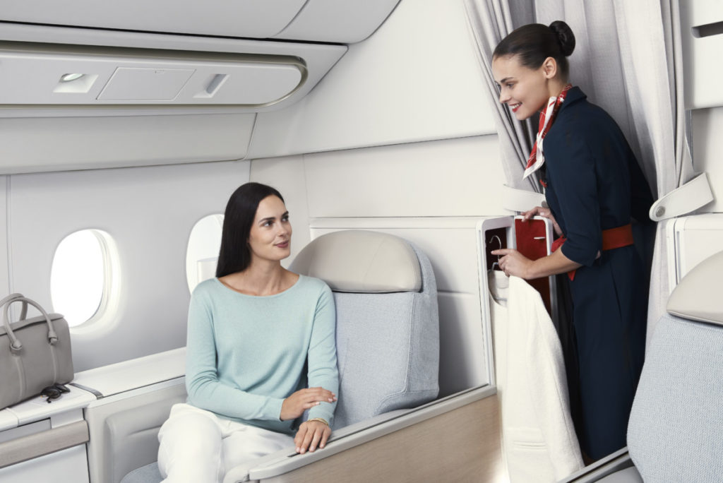 Nieuwe bestemming en gerechten in La Première Air France