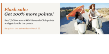 Flash sale IHG Rewards Club met 100% bonus