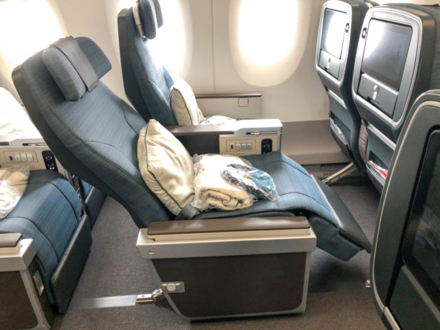 Cathay Pacific Premium Economy Class A350-1000 Amsterdam Hong Kong