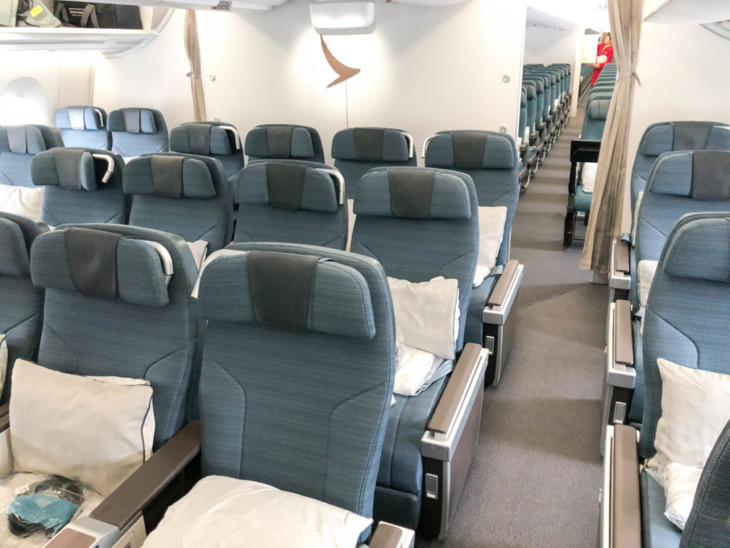 Cathay Pacific Premium Economy Class A350-1000 Amsterdam Hong Kong