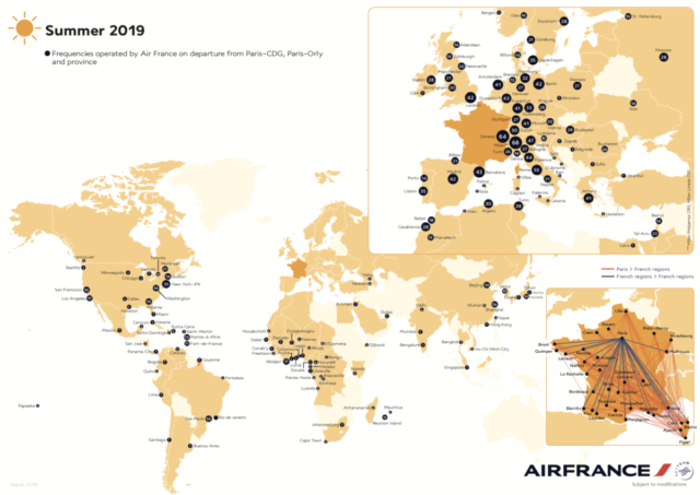 Zomerdienstregeling Air France 2019