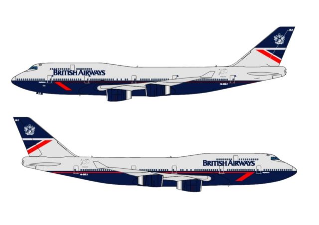 Nog meer 'old school' livery British Airways de lucht in