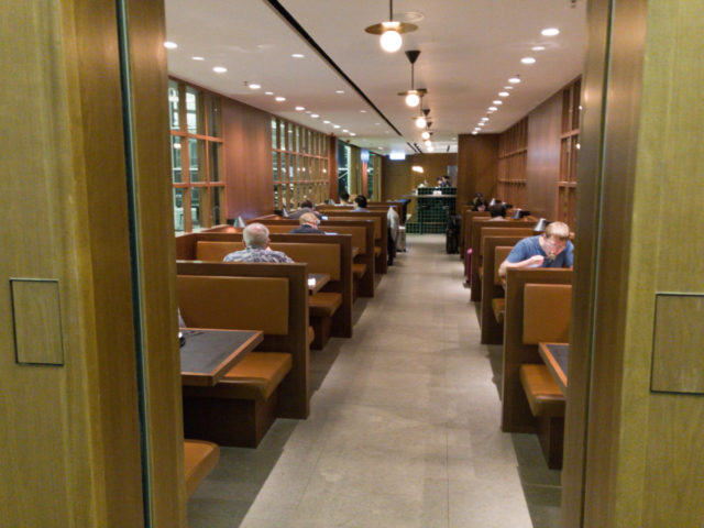 Cathay Pacific The Deck lounge business class Hong Kong Airport