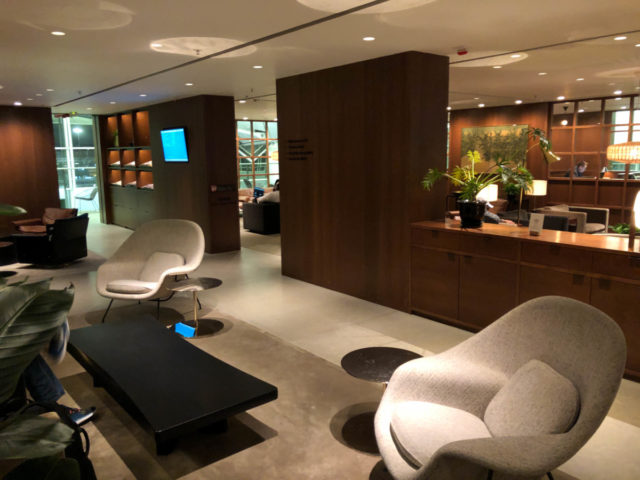 Cathay Pacific The Deck lounge business class Hong Kong Airport