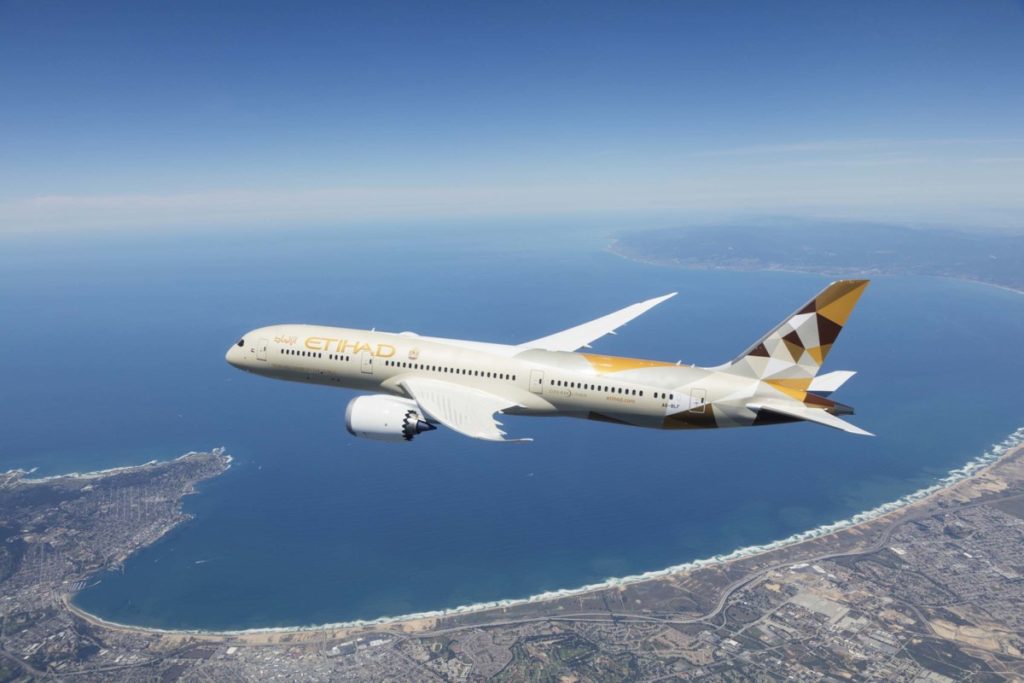 Boeing 787-9 Dreamliner in Etihad Airways livery (Bron: Etihad)