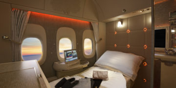 Emirates First Class full flat bed (Bron: Emirates)