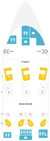 plattegrond, cathay pacific, first class