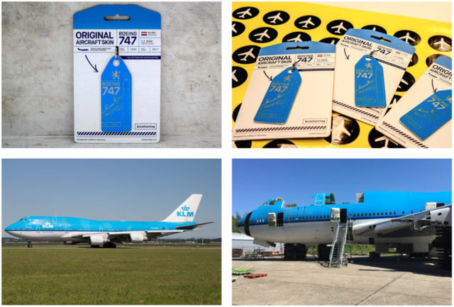 De Boeing 747-400 combi van KLM werd gebruikt voor de productie van de Aviationtag (Bron: Aviationtag)