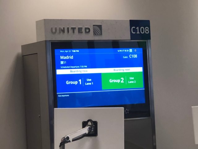 united, newark, boarding