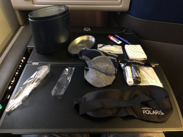 amenity kit, polaris, united, business class