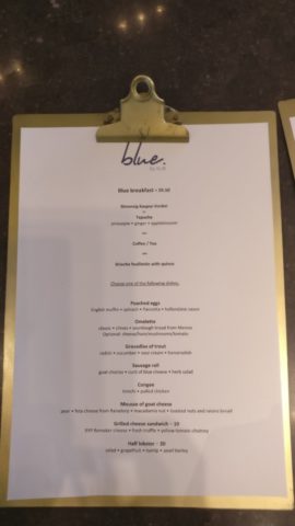 blue by klm menu