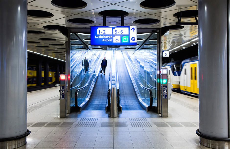 Schiphol is perfect bereikbaar per trein (Bron: Schiphol / Bart Brussee)