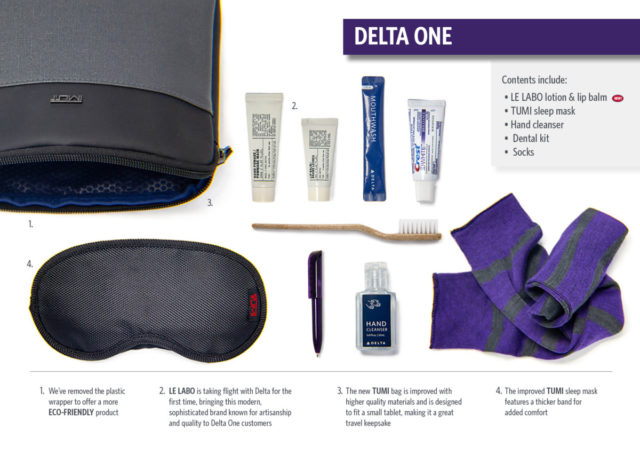 De TUMI Amenity in Delta One (Bron: Delta)