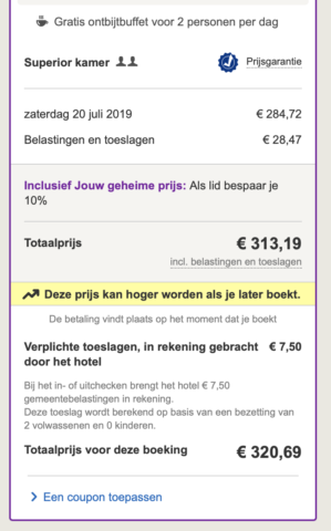 Hotels.com boekingsproces