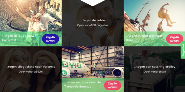 'Zeg JA' platform van Transavia (Bron: Transavia)