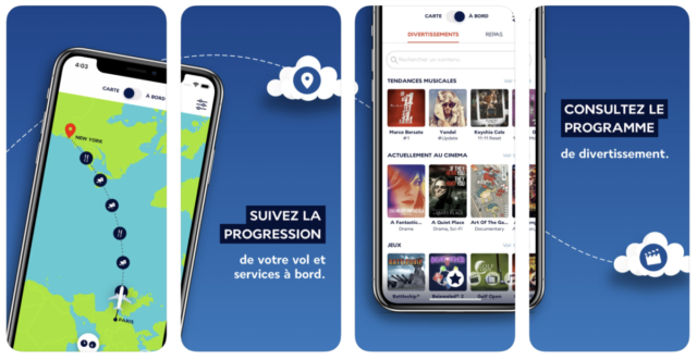 De nieuwe 'In the Air' app van Air France (Bron: iTunes)