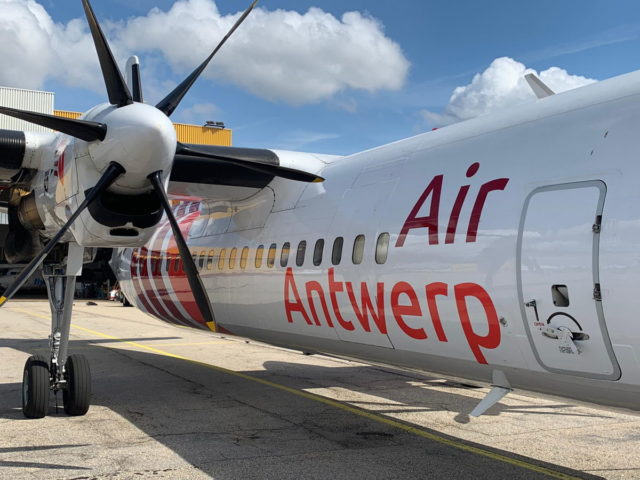 Fokker 50 van Air Antwerp (Bron: Air Antwerp)