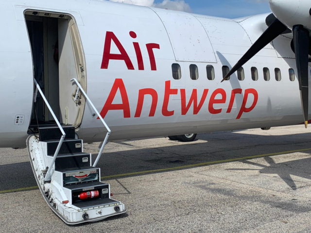 Fokker 50 van Air Antwerp (Bron: Air Antwerp)