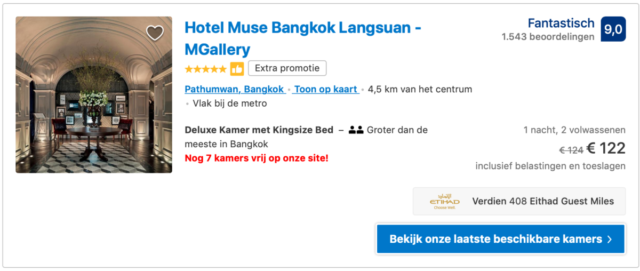 Etihad Guest leden sparen meer Miles via Booking.com