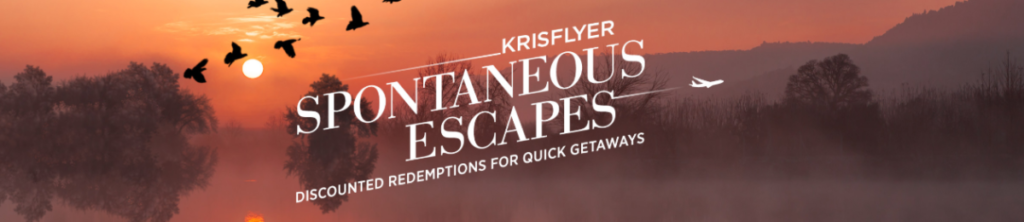 Singapore Airlines Spontaneous Escapes