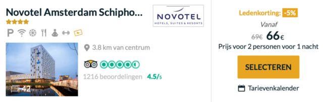 30% korting & ontbijt bij overnachting tussen december & maart bij AccorHotels