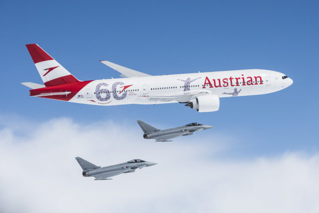 Boeing 777-200 van Austrian Airlines (Bron: Austrian Airlines_