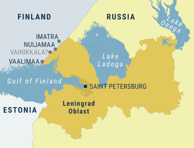 Plattegrond Leningrad Oblast