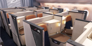 Aeroflot A350 business class cabine