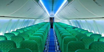 Boeing 737 cabine van Transavia (Registratie: PH-HSF) (Bron: Transavia)