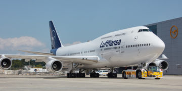 Boeing 747-400 van Lufthansa op de luchthaven van Frankfurt (Bron: Lufthansa)