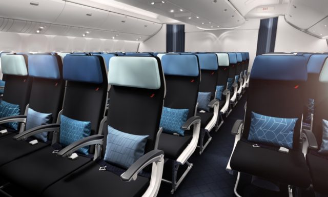 Nieuwe Economy cabine aan boord van de Air France Boeing 777-300 (Bron: Air France)