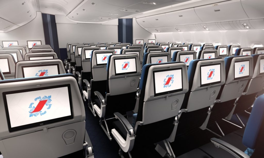 Nieuwe Economy cabine aan boord van de Air France Boeing 777-300 (Bron: Air France)