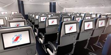 Nieuwe Economy cabine aan boord van de Air France Boeing 777-300 (Bron: Air France)