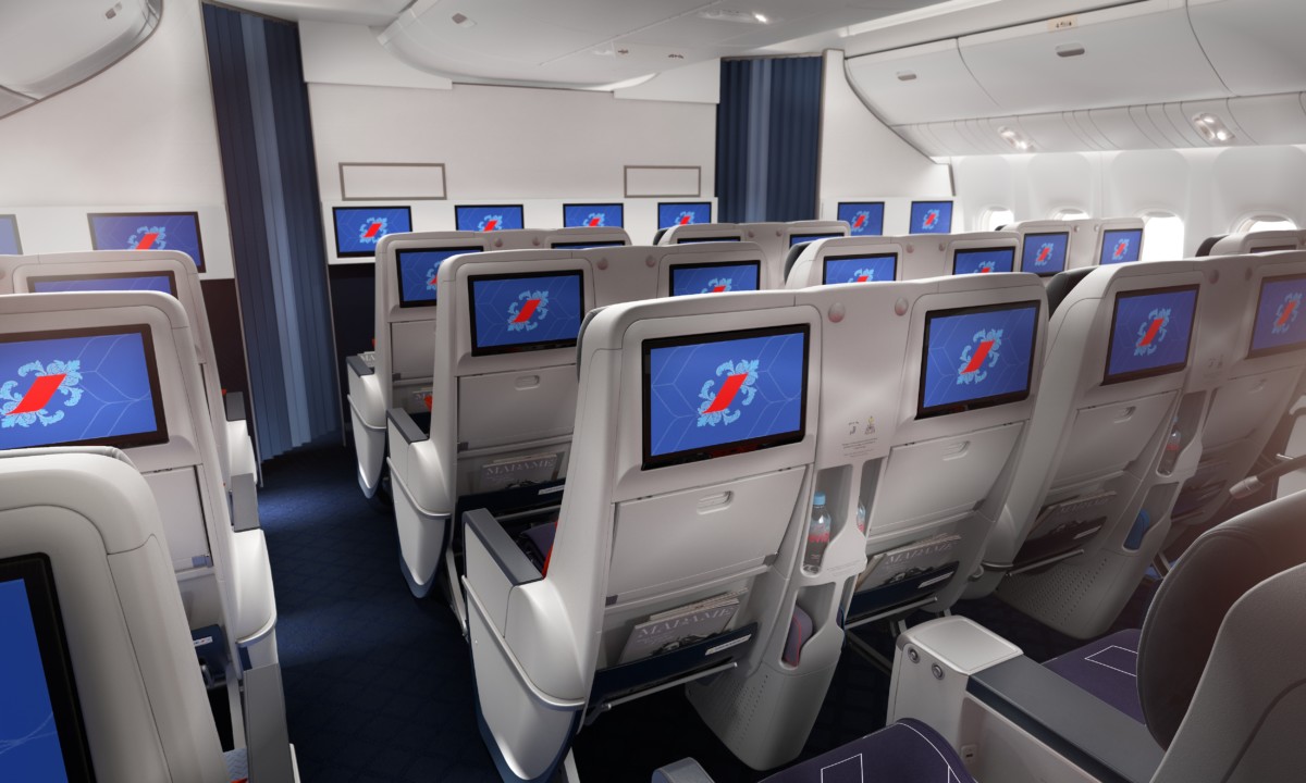 Nieuwe Premium Economy cabine aan boord van de Air France Boeing 777-300 (Bron: Air France)