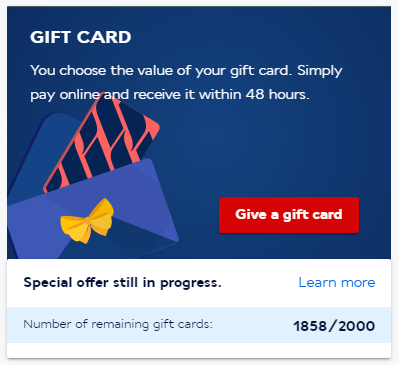 Gift card Air France