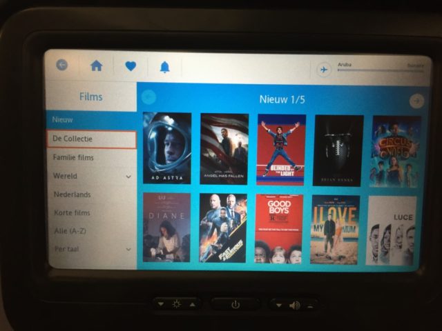 KLM A330-300 entertainment system