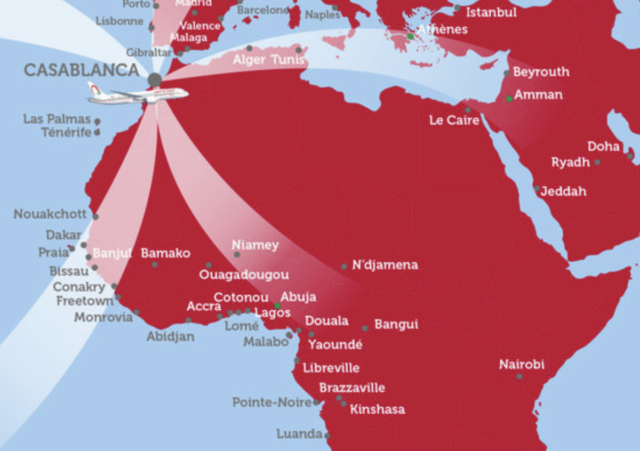 Afrikaanse bestemmingen Royal Air Maroc