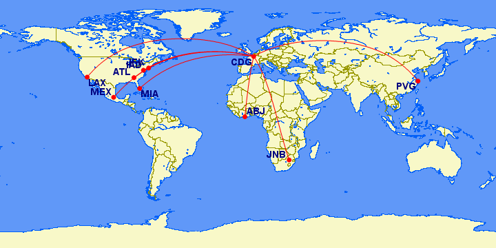 A380 netwerk Air france