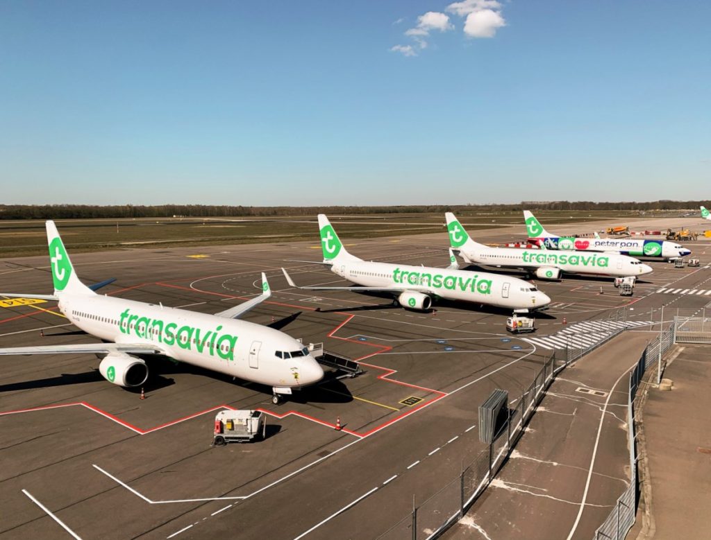 Boeing 737 toestellen van Transavia op de luchthaven (Bron: Transavia)