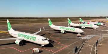 Boeing 737 toestellen van Transavia op de luchthaven (Bron: Transavia)