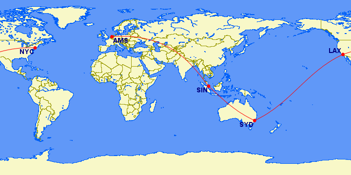 Asia Miles Great Circle Mapper