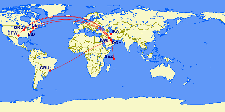 Midden-Oosten, Noord-Amerika, Zuid-Amerika en Afrika