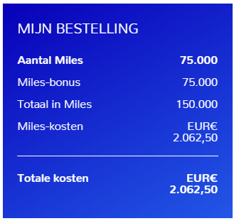 Koop Flying Blue miles met bonus