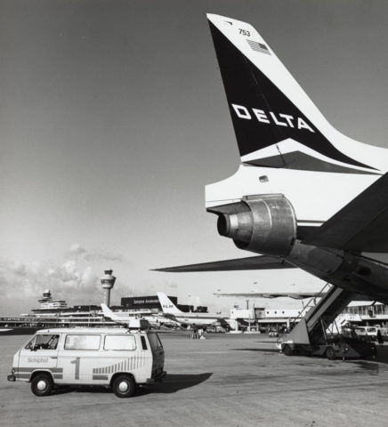 Het eerste Delta toestel wat op Schiphol landde was een Lockheed Tristar (Bron: Delta)