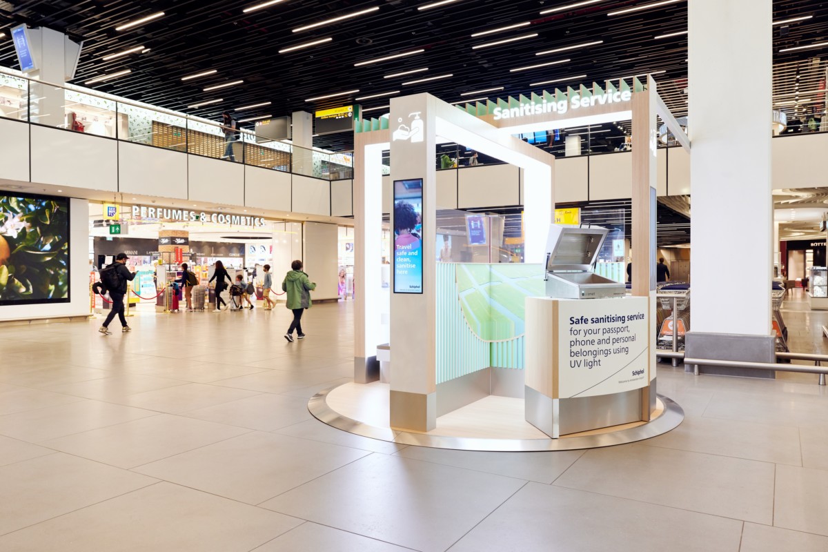 Schiphol Desinfectie UV-C licht